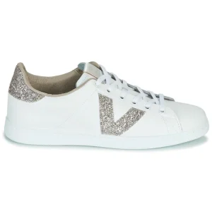 Paris Victoria TENIS PIEL GLITTER Couleur Blanc / Rose 10