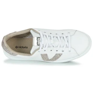 Paris Victoria TENIS PIEL GLITTER Couleur Blanc / Rose 18