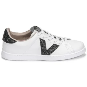 De Qualité Victoria TENIS PIEL GLITTER Couleur Blanc / Noir 10