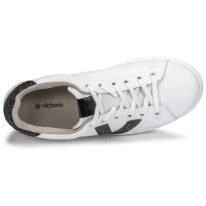 De Qualité Victoria TENIS PIEL GLITTER Couleur Blanc / Noir 18