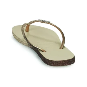 grand choix Havaianas SLIM SPARKLE II Couleur Beige 16