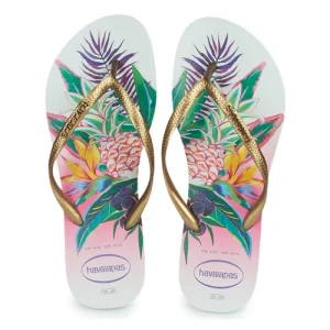 Havaianas SLIM TROPICAL Couleur Blanc / Doré mode 18