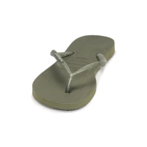 Havaianas LOGO METALLIC Couleur Kaki france 12