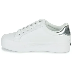 belle Calvin Klein Jeans VULC FLATFORM LACEUP LOW Couleur Blanc / Argent 14