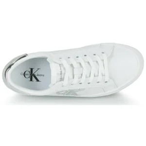belle Calvin Klein Jeans VULC FLATFORM LACEUP LOW Couleur Blanc / Argent 18