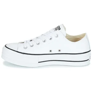 officiel Converse CHUCK TAYLOR ALL STAR LIFT CLEAN LEATHER OX Couleur Blanc 14