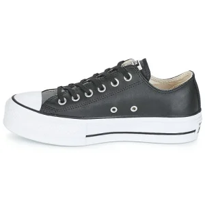 Converse CHUCK TAYLOR ALL STAR LIFT CLEAN LEATHER OX Couleur Noir / Blanc Authentic Original licence 14